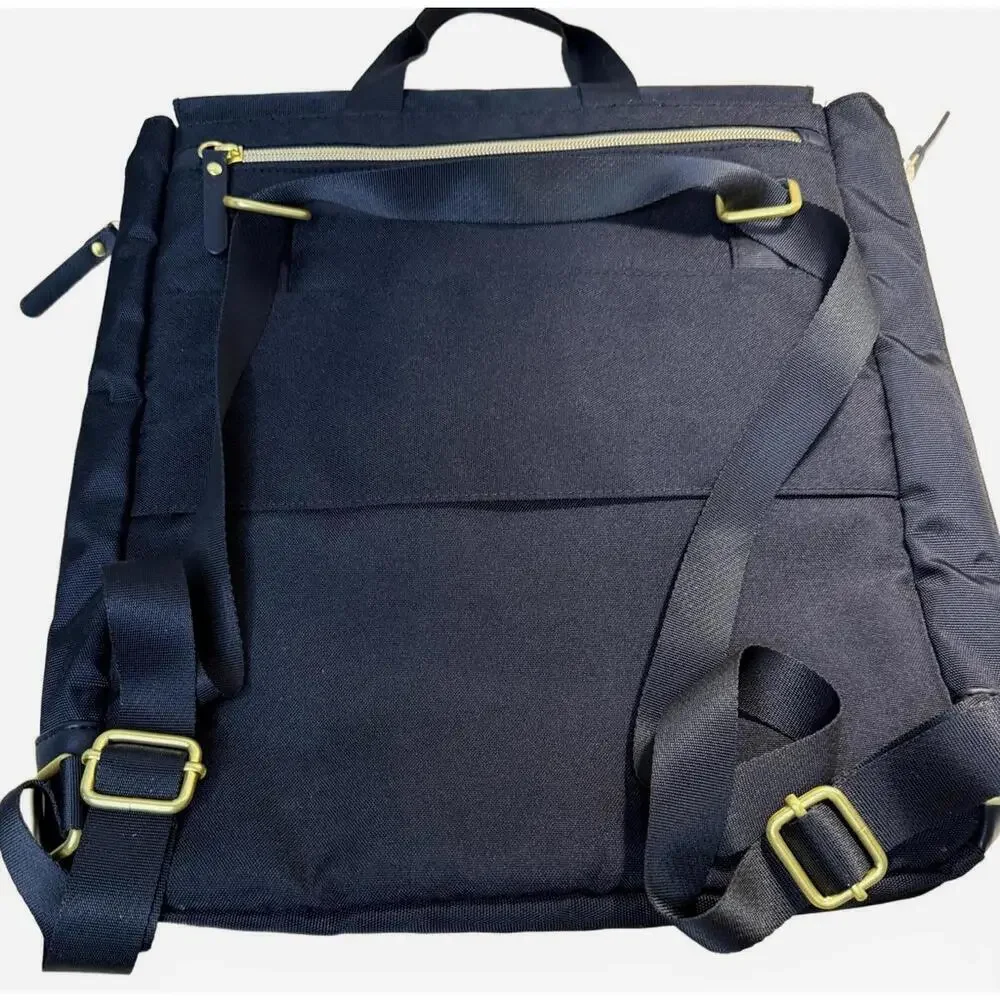***Solo New York Austin Hybrid Tote Backpack Black Academia Travel Career